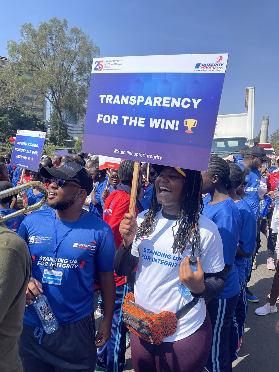 nisisikenya's tweet image. Today, we joined Transparency International for the 2024 Integrity Walk under the #StandForIntegrity banner. We deserve better governance and accountability, and we won’t give up! Together, we can fight corruption. Together, we stand for integrity. 
#StandingUpForIntegrity