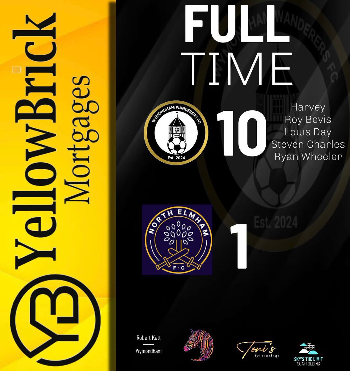 WWanderersfc24's tweet photo. The boys put in a dominant display against a hard working @NElmhamFC reserves. Clinical finishing today and could have been more. The squad is slowly clicking. 

Bevis ⚽️⚽️
Hurrell ⚽️⚽️⚽️
Day ⚽️
Charles ⚽️⚽️
Wheeler ⚽️⚽️

Home kit sponsor - @ybmortgages 

#UTW
#Wanderers https://t.co/mj40fg8kAq