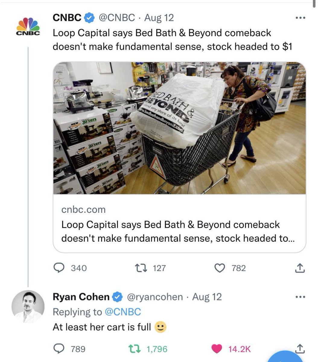 $IEP for the uninitiated:

If you were to purchase $IEP at the current share price of $13.11 and the stock, having already weathered a blatant short and distort campaign, runs to its historical average of roughly $50 where Carl likely reinstates the $2 quarterly dividend, you’re