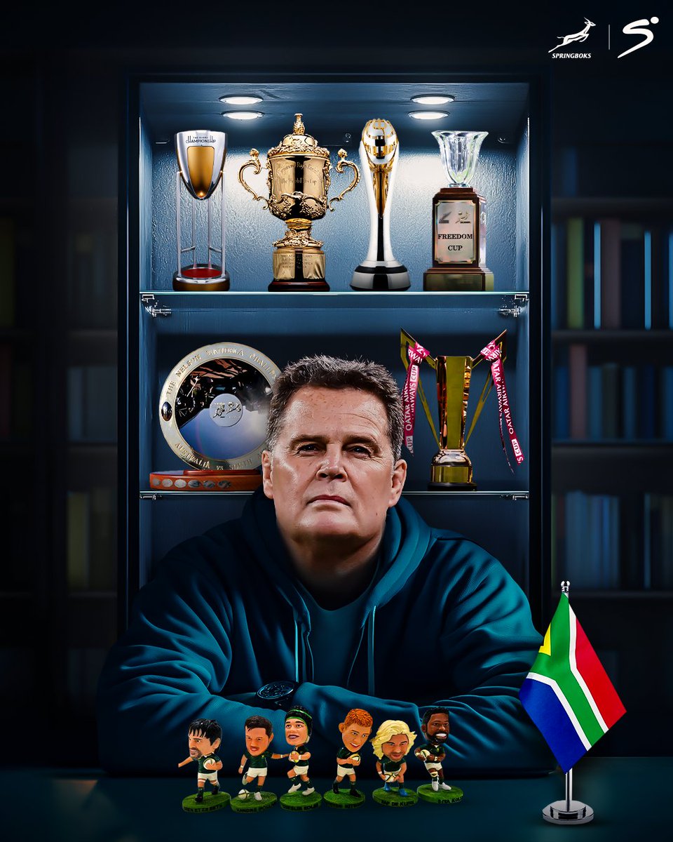 SSRugby's tweet photo. They're going to need to build Rassie a bigger trophy cabinet 🏆🔥 https://t.co/LOgHNEGCAm