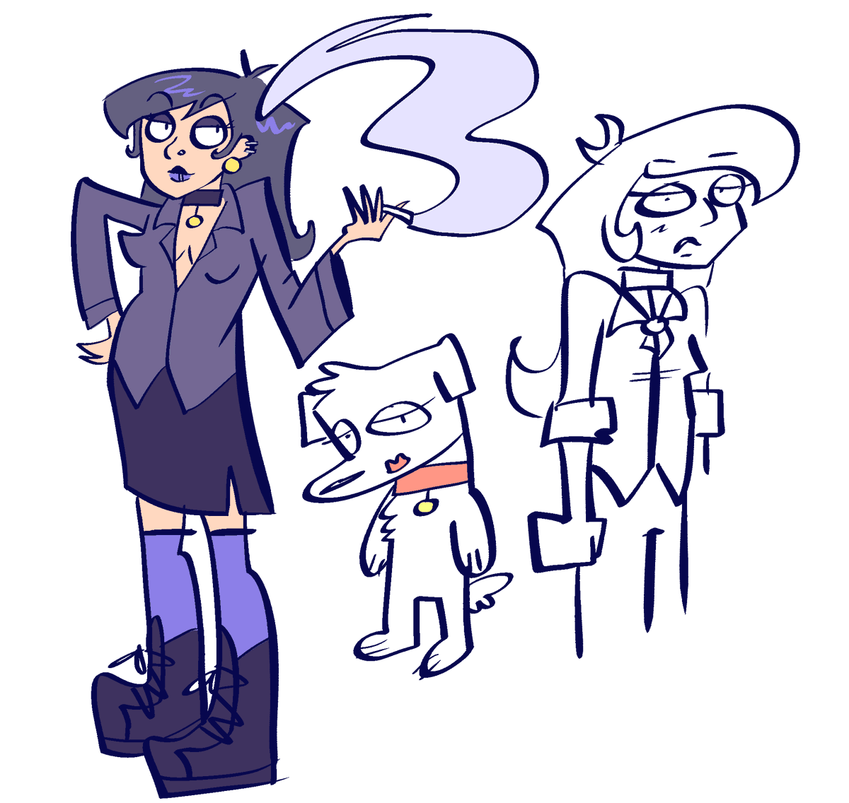 p_asparchive's tweet photo. have a job interview in like an hour so i doodled brian to calm my nerves. goth brian #fgtwt https://t.co/Fq6gDdc8CP