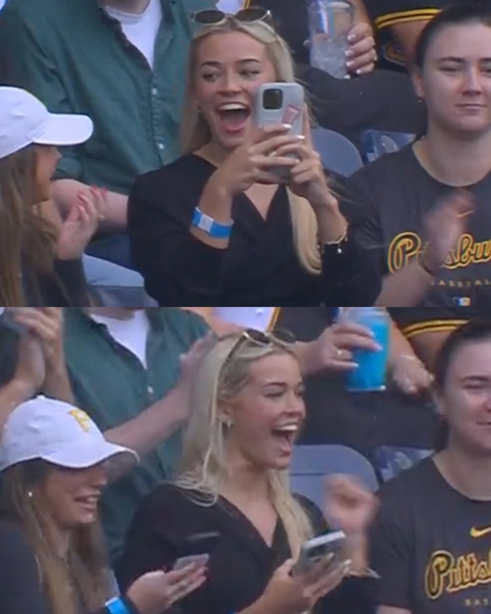 Livvy Dunne's reactions to Paul Skenes striking out Juan Soto and Aaron Judge 🤩