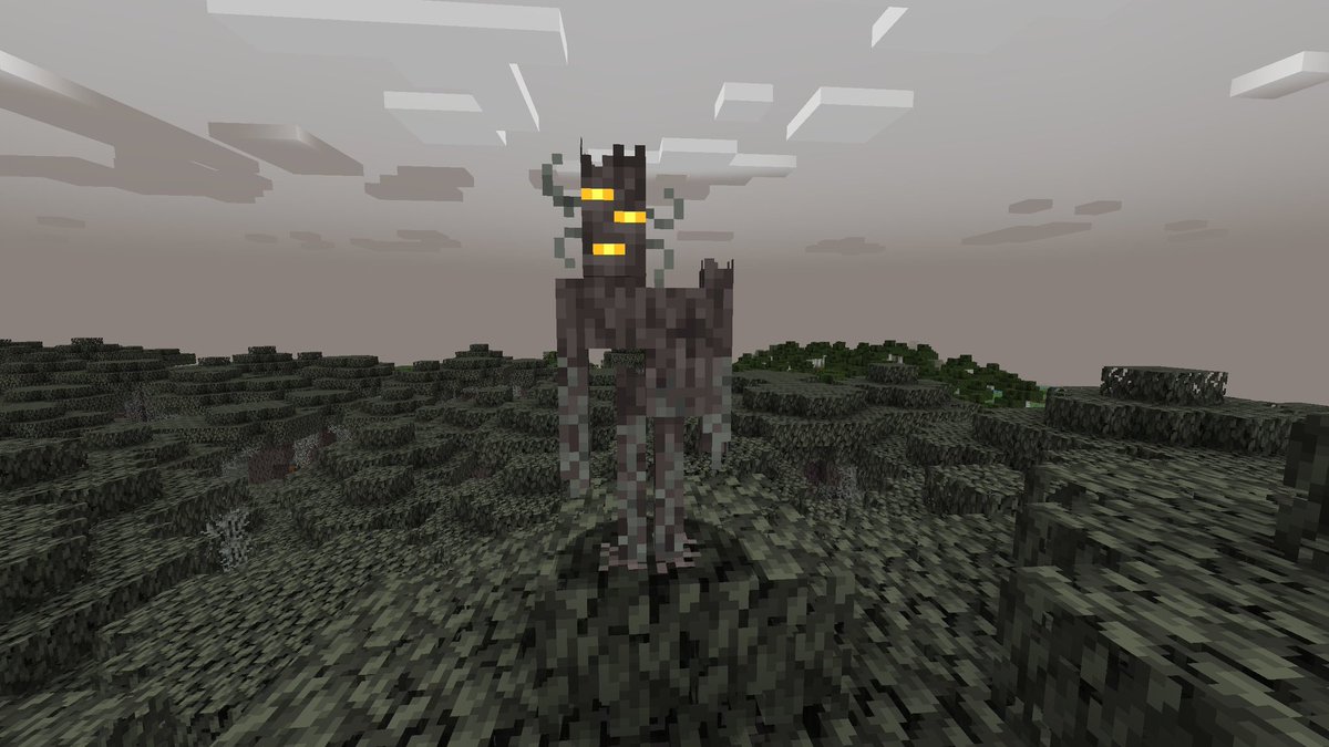 loreandquest's tweet photo. Yeni minecraft güncellemesiyle beraber gelecek olan mob "The Creaking" https://t.co/R8VWisKWsi