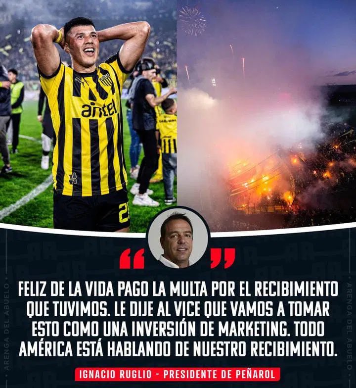 Para sacarse el sombrero lo del presidente de Peñarol. Eso es tener huevo y respetar la cultura futbolera.

A Europa déjenla allá, que no nos interesa.