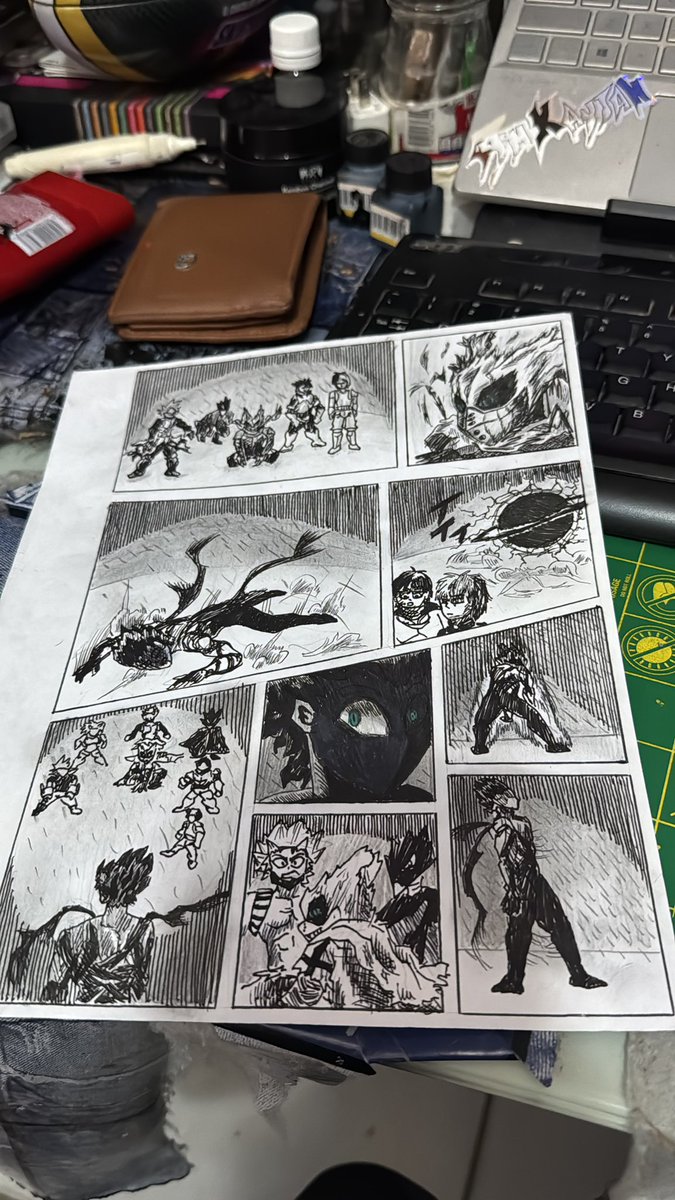 KM_miguelrandom's tweet photo. No jodas, estaba revisando viejos dibujos y me topé con un montón de las primeras ideas del fan manga (re horrible sigo dibujando)

#MyHeroAcademia 
#fanart 
#fanfiction 
#Deku https://t.co/ovaNutEkMQ