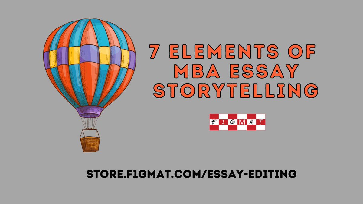 F1GMAT's tweet image. 7 Elements
f1gmat.com/mba-admissions…

#mbaapplication #essayreview #essayediting #storytelling #story