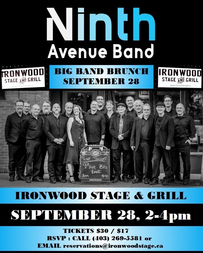 Singing Big Band tunes for Brunch today (Sept 28) 2-4pm <a href="/IronwoodStage/">Ironwood Stage</a>  with the Ninth Avenue Band. Sweeeeeeet!