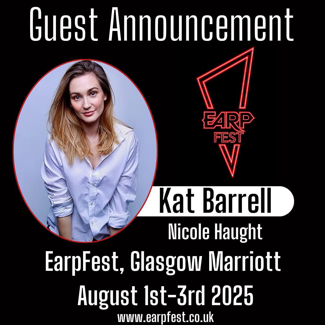 Earpers we are happy to confirm that Sheriff Haught herself <a href="/KatBarrell/">✌🏼Kat Barrell ✌🏼</a> will be once again joining us in Glasgow at EarpFest.

Kat will be appearing August 1-3 and will be taking part in Photos, Selfies, Autos, M&amp;G’s plus more. 

#WynonnaEarp #EarpFest2025