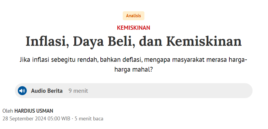 MikaelDewabrata's tweet photo. Tulisan yang menjelaskan secara baik ditambah dukungan data yang kuat ditulis oleh Bapak Hardius Usman - Guru Besar Politeknik Statistika STIS.

Bacaan bagus: https://t.co/fGItTpH11y https://t.co/XyoHXOzvwd