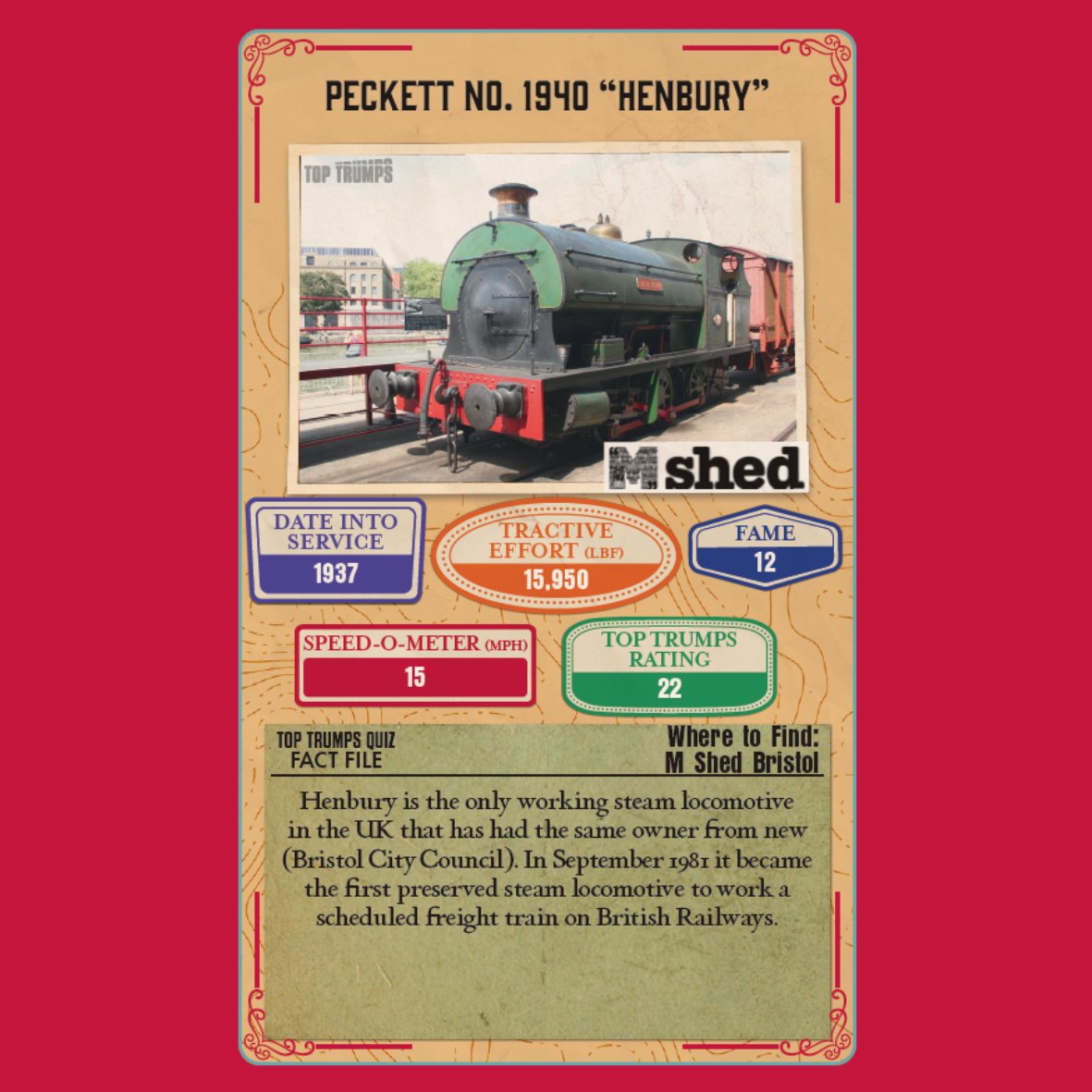 🍂 New for Autumn🍂

The new ‘Legendary Locomotives’ card series now features cards from the M Shed railway! This includes our Henbury train and a limited edition extension card of our Portbury train.

Grab these while stocks last at M Shed and online: orlo.uk/KKprN