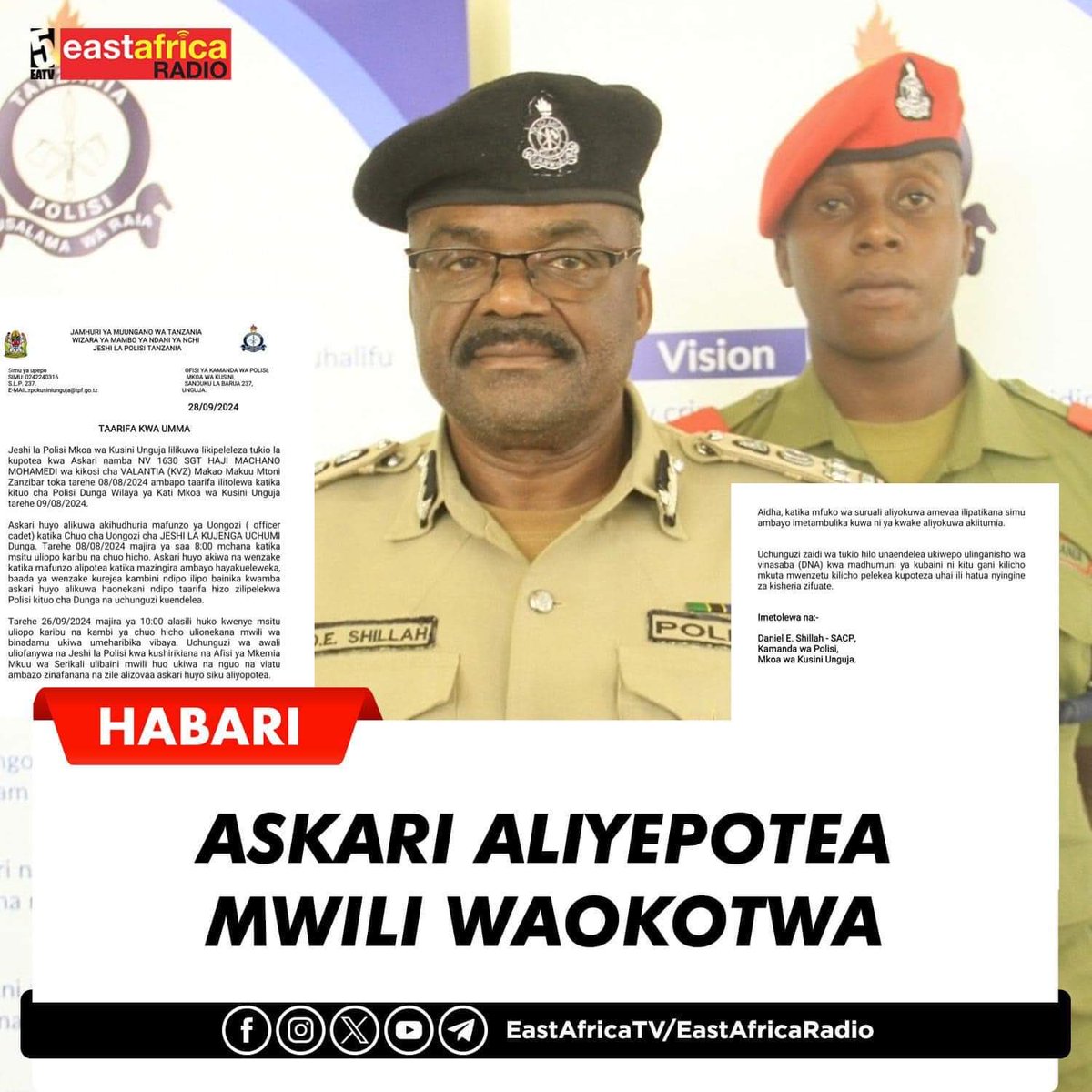 PMadeleka's tweet photo. Tanzania ndiyo NCHI YA KWANZA DUNIANI ambapo HALI YA USALAMA NI SHWARI, lakini ASKARI “ANAPOTEA” na anakutwa AMEKUFA😂😂😂 https://t.co/8e0uT0dsb1