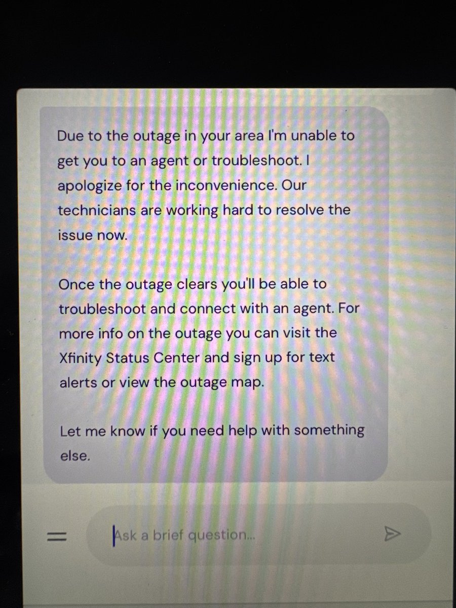 Jblanton2's tweet photo. @Xfinity @comcast @XfinitySupport FUCKING HOW DUDE???????? Sure dude. Fix the cable and power outages and I’ll be glad to! https://t.co/SbYe7Nq5M6