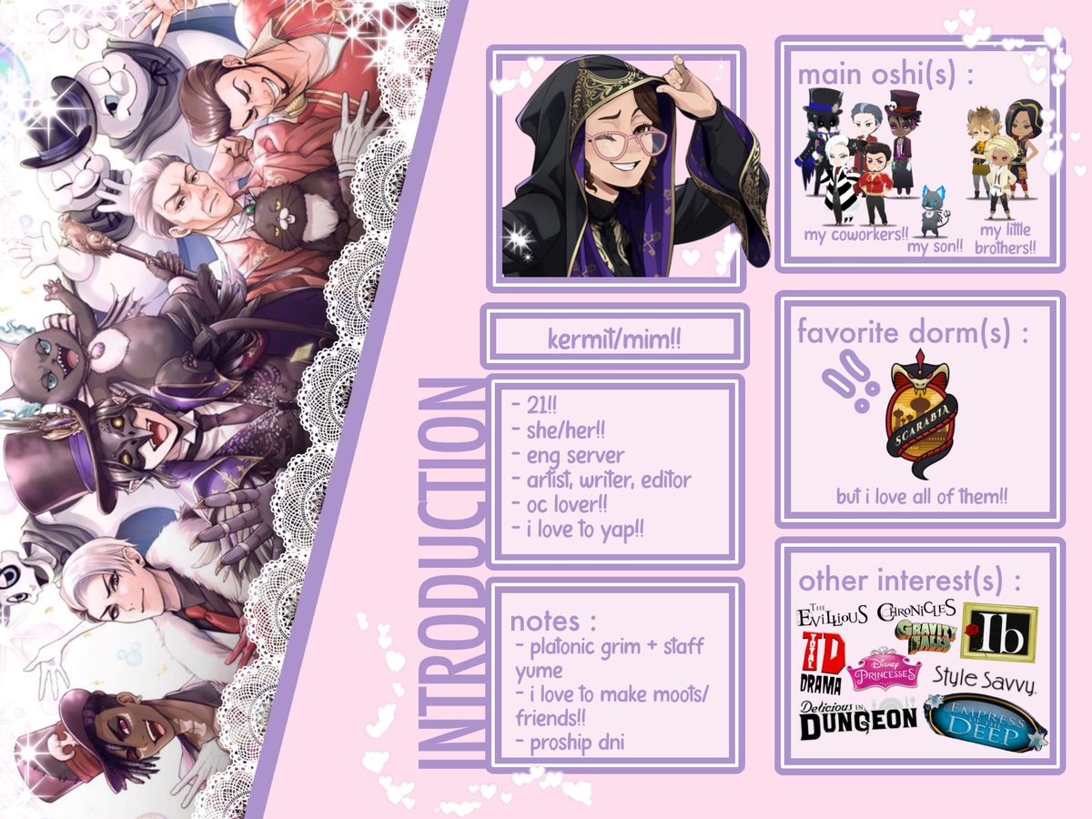 lilithballed's tweet image. #twistedwonderland #twst #twstintro
YAY I FINALLY REDID THIS anyway hi!!!!!! ^_^