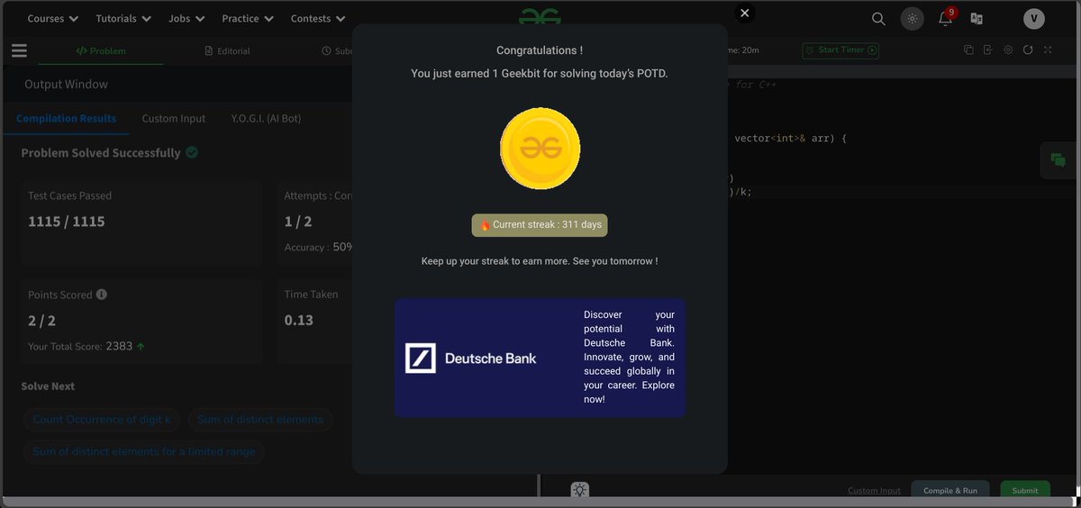 coder_motwani's tweet photo. POTD Sept 29 (Day 18)
@geeksforgeeks @DeutscheBank

#geekstreak2024 #DeutscheBank https://t.co/SGiIRq1LY7