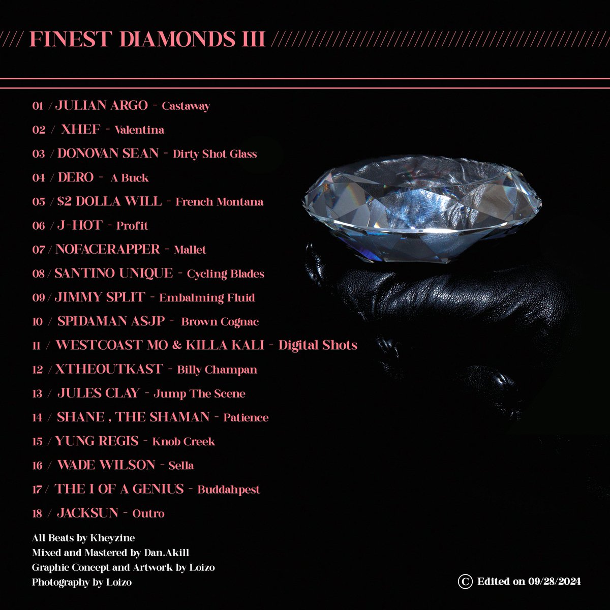 🚨NEW PROJECT ALERT 🚨
"FINEST DIAMONDS III" feat JULIAN ARGO/ <a href="/FeelLoInc/">x h e f 🫶 OUT NOW !</a>/<a href="/Voisier_Dub/">DONOVAN SEAN</a>/<a href="/2DollaWill/">Hip Hop by the Numbers</a>/@dero_901/J-HOT/<a href="/nofacerapper/">nofacerapper</a>/@SantinoUnique/jimmysplit/<a href="/calmlysmk/">calmlysmk</a>/<a href="/westcoastmo/">Maureen McDannel</a>/<a href="/killakali/">killakali</a>/@xtheoutkast/<a href="/JulesClay/">WORDPLAY CLAY</a>/@shanetheshaman/@yungregis/<a href="/wadewilson/">Wade wilson 🇧🇿</a>/ @theiofagenius/<a href="/jacksun/">Ashok kumar</a>↩