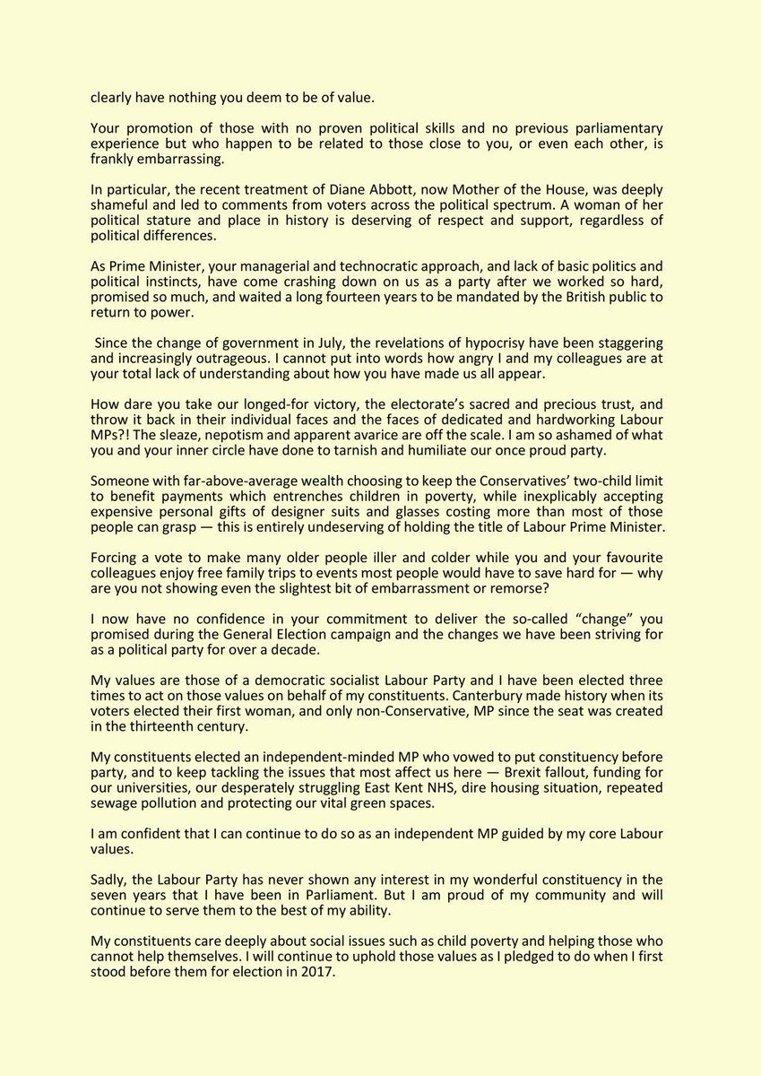 TiceRichard's tweet photo. Devastating demolition of Starmer by his Labour MP Rosie Duffield

Must read …. https://t.co/IHwVd0ddOd
