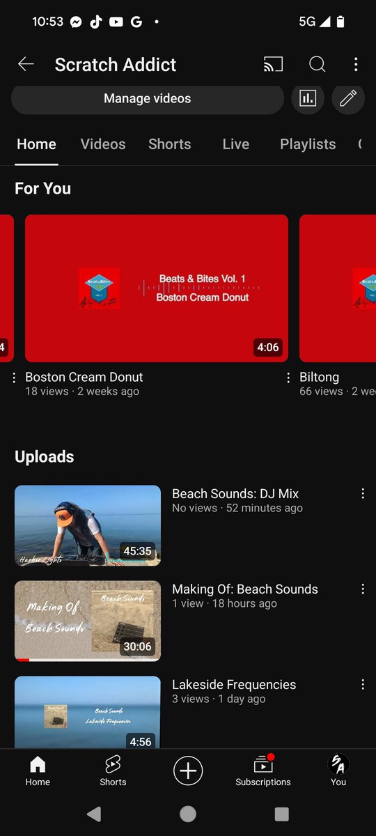 ScratchAddict98's tweet image. Happy to announce the release of my second album Beach Sounds. It's a collection of songs produced down at Goderich Beach. It's on all streaming platforms right now along with extra stuff on the YouTube page.