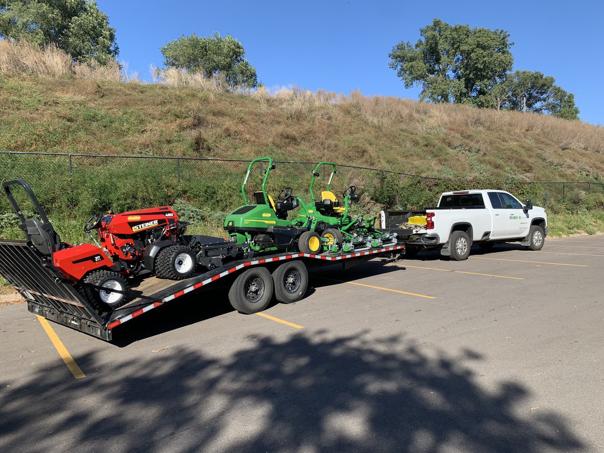 benjohnsoninwi's tweet photo. Delivery day is the best day! Thank you for trusting @vanwall and I to help improve your operation! #ClearFirstChoice @JohnDeere @SteinerTurf (not pictured @TurfcoGolf Torrent 2 blower) https://t.co/fu1JM0sJgd