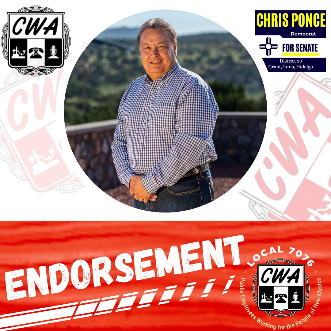 Thank you Communication Workers of America and CWA Local 7076 for your powerful endorsement. I look forward to working together with all CWA locals as your State Senator.