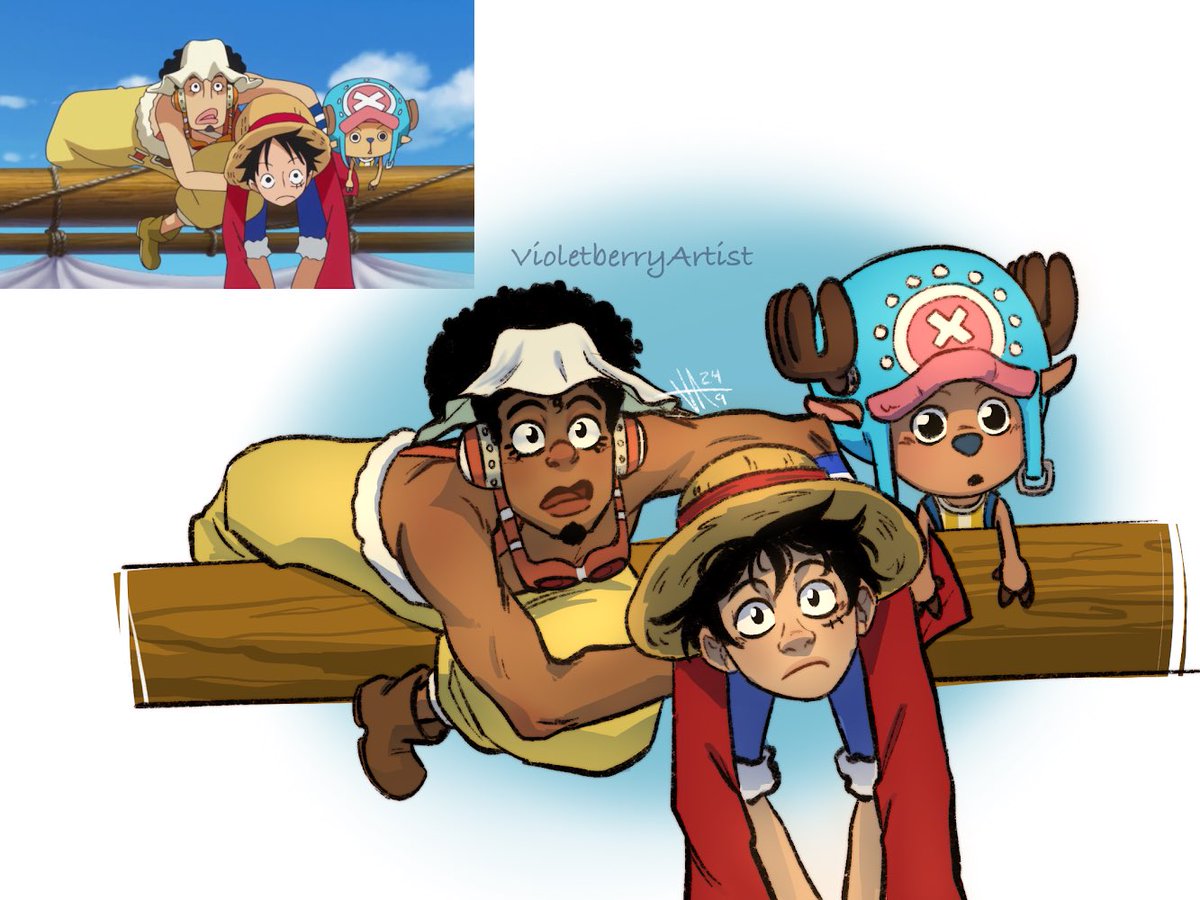 ArtB3rry's tweet photo. Redraws 💕 #onepiecefanart #usopp #luffy #tonychopper #fanart https://t.co/z5B0yLgaYo