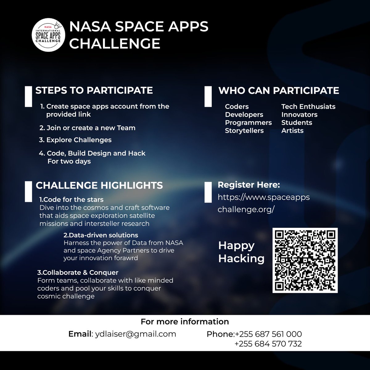 NASA Space Apps Challenge - Dar es Salaam tweet media
