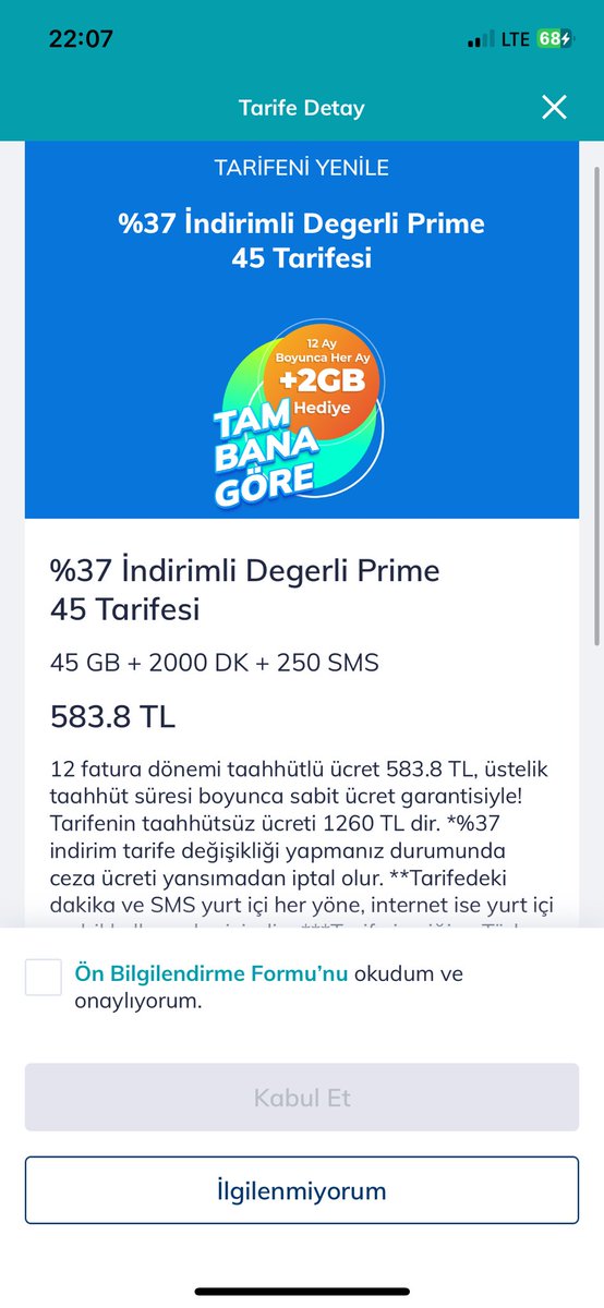 Emrah190772's tweet photo. @umitonaltr İlk resimde yeni gelenlere sunulan tarife 
Diğer resimde bana sunulan tarife nasıl bir tarife politakası @umitonaltr ? https://t.co/DACw1lSAKo