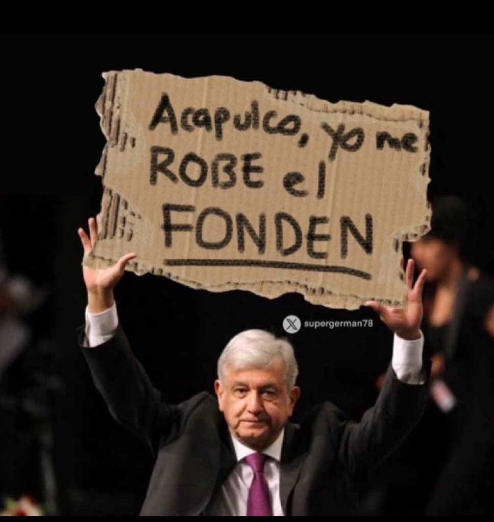Carloslopezjone's tweet photo. #AcapulcoOtraVez 
.
Genio quien lo hizo 
.
No hacen falta colectas, hace falta reparar el drenaje, quitar escombros de #Otis, poner bombas de desagüe profesionales 
.
Precisamente para eso era el FONDEN, pero lo eliminaron para usar ese dinero en @RefineriaDosBoc ¿recuerdan? https://t.co/aIQSj871N7