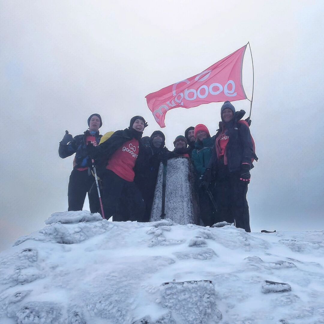 Scotland treated us kindly as we climbed our way up to the highest point of the UK. It's chilly up there but the team did great!