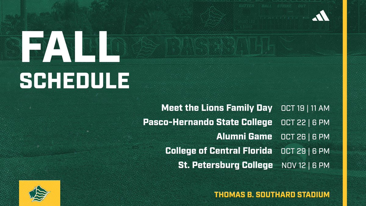 Fall Ball Exhibition Schedule ⬇️

#TheLionWay🦁