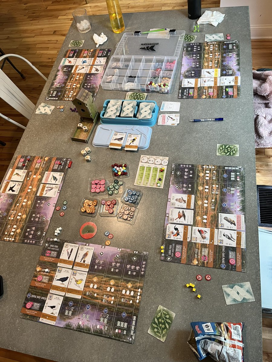 nknitsch's tweet photo. @elizhargrave @stonemaiergames rainy Saturday means Wingspan. https://t.co/xhXLrsDw4j