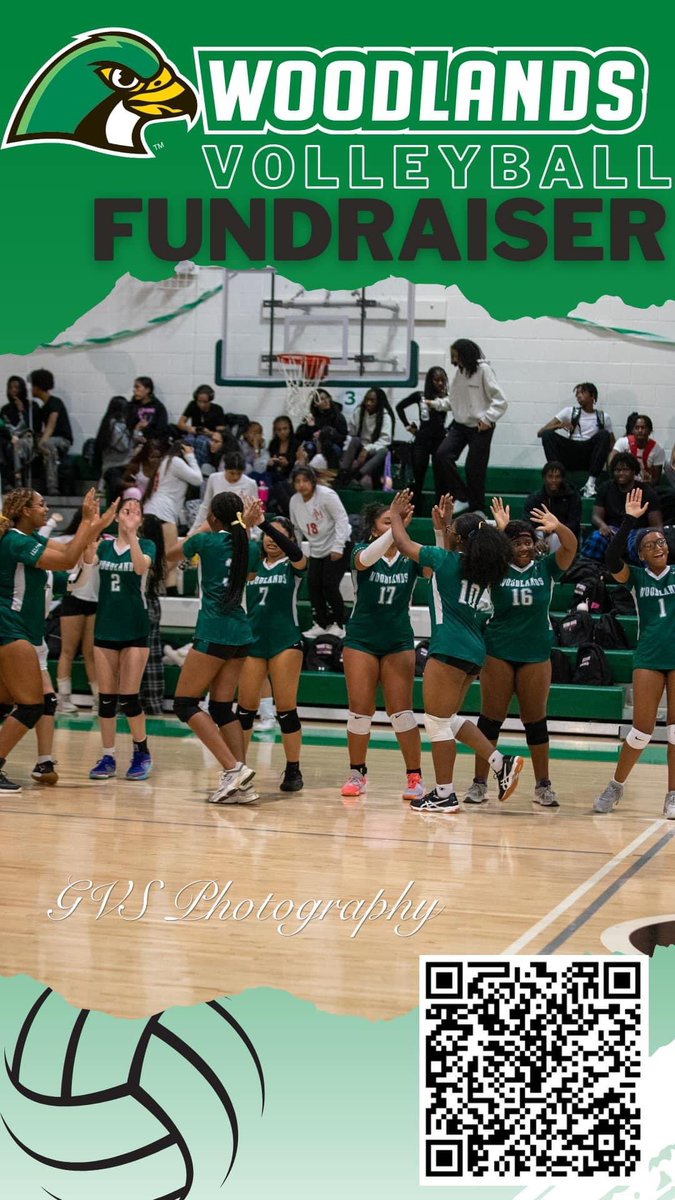 Coach Angilletta Here,

The Woodlands Volleyball Program wants to progress and grow as one is soo many way, but we need help to do so! 

Please scan the barcode or follow the link below to help support our program.

app.launchfundraising.com/FundraiserHome…

Thank you in advance!!