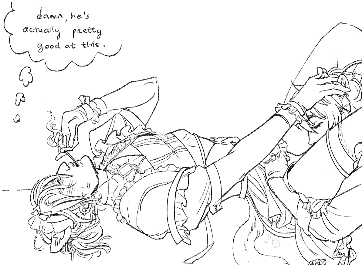 Sy_draws_art's tweet photo. detail shot-ish cuz i love drawing ruffles https://t.co/Oh45ynWaC2