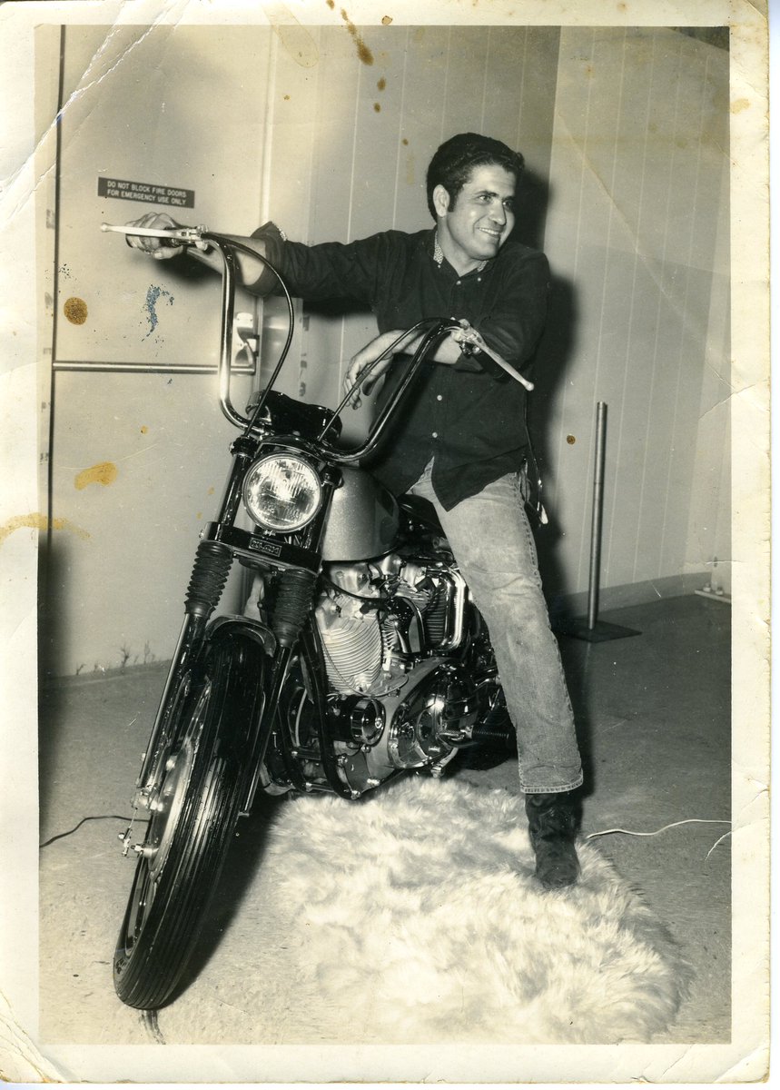 scratch_builder's tweet image. Pat and his 1967 H-D XLCH Sportster.