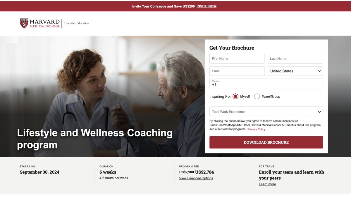 Want to learn about lifestyle medicine and health coaching? Here's your chance. I created this course in collaboration with Harvard Medical School and Emeritus. We worked hard to deliver an impactful and, hopefully, transformational course. Check it out.  Register now and save.