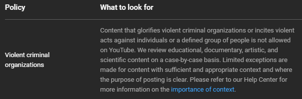 M150Kendrick's tweet photo. big croint's first album has permanently been deleted from youtube because it "glorifies violent criminal organizations". please be patient with me as i grieve this loss https://t.co/nEgOvt3w2c