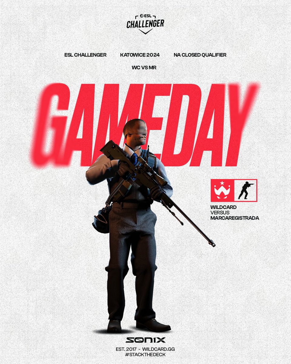Wildcard_GG's tweet image. 🃏 #WildcardCS2 look to add another LAN event to the calendar, as we start our @ESLC Katowice 2024 NA CQ run tonight. Make sure to tune and show your support! 🃏

🆚Bo3 vs #MarcaRegistrada
⏰5:30PM EST / 11:30PM CEST
📺ttv/eslcsb

#WildcardCS2 | #StackTheDeck
