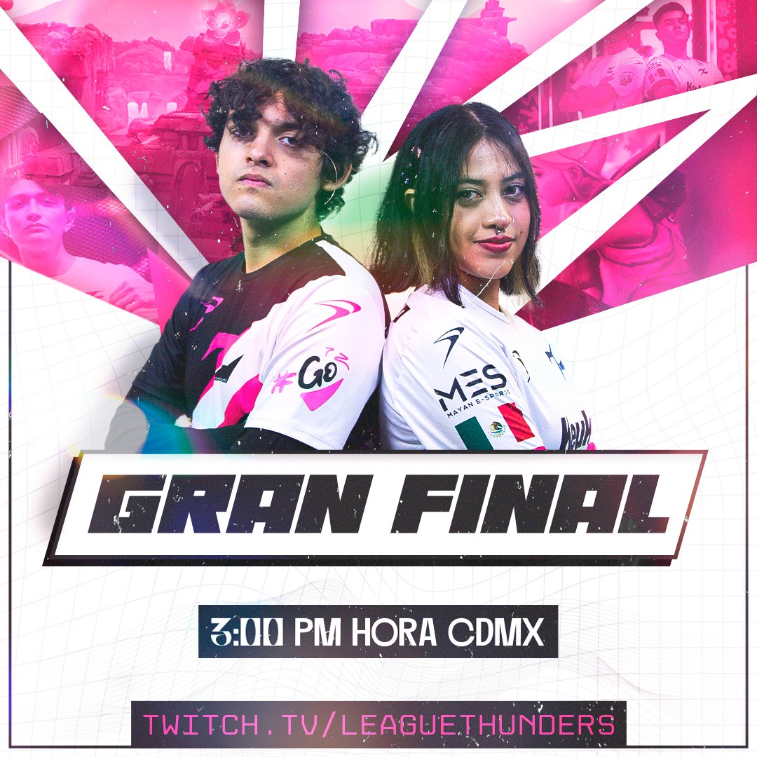 ¡Nos vemos en un rato! 🫡
Estamos a nada de disputar la Gran Final de la <a href="/LeagueBlueT/">League Thunder</a> 🏆
Vamos a darlo todo, esperamos su apoyo en el chat 👊
⏰: 3:00 PM (cdmx)
📺: twitch.tv/leaguethunders
👥:
<a href="/NovaVLR_/">Nova</a> 
<a href="/KODAcuh/">Koda H</a> 
<a href="/LuchoFPS/">Lucho🦆</a>
@goshhito
<a href="/jp_peredac/">JP Pereda</a>
<a href="/KyberMx/">Kyber</a>
<a href="/94_alexo/">Alexo</a>