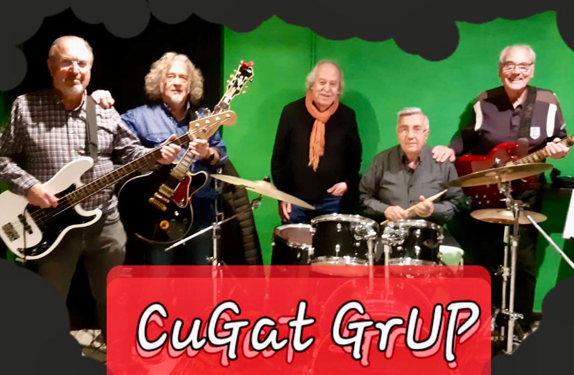 Demà diumenge a les 18 h a la plaça Barcelona, concert de rock  organitzat per la Plataforma Pensionistes amb el grup Cugat Grup, en l'inici de la Setmana de la Gent Gran 2024. Ens veiem!!