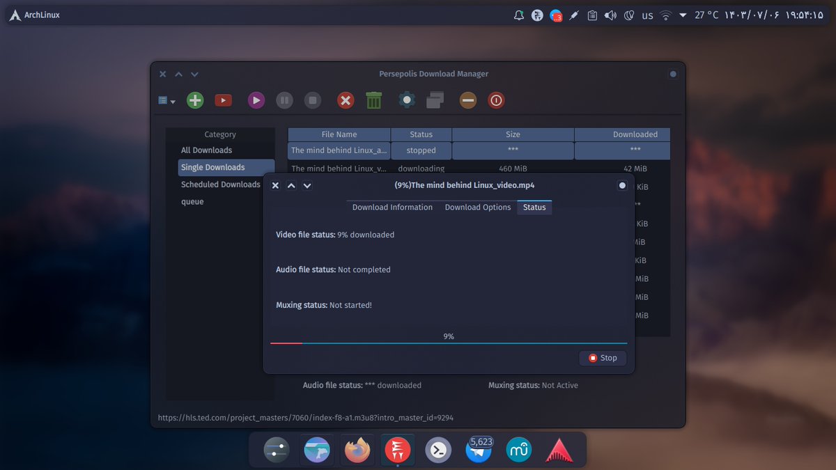 persepolisdm's tweet photo. Persepolis Download Manager 5.0.1 is released. Please checkout this link for more information:
https://t.co/1gXfPs2gFU
#persepolisdm
#persepolis_lib
#Python
#free_software https://t.co/R8w23gZks2