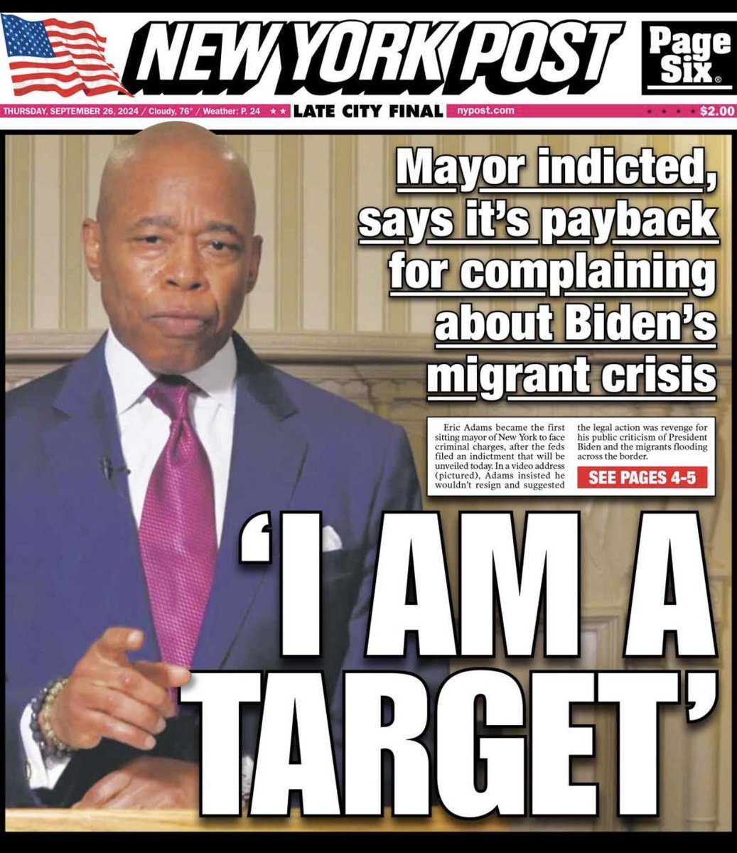 FeSMonteiro's tweet image. Morning headlines in NYC ⬇️ #MayorEricAdams #indicted #NYC  Full coverage today on
@NewsNation