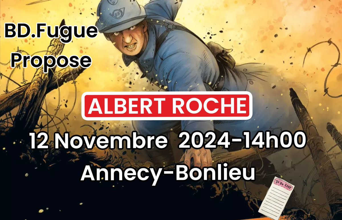📌ÉVÉNEMENT BD HISTOIRE <a href="/bdfugueannecy/">BD Fugue Café Annecy</a> 
Présentation de l’album, en présence de l’auteur Julien Hervieux

Info/réservation :
gaelle.coustier@gmail.com

04 50 45 22 80

            👉À ne pas manquer 👈