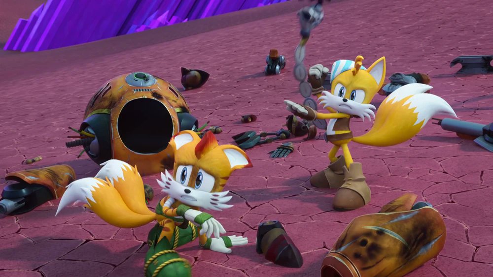 TailsFantoo's tweet photo. Sails and Mangey makes a great team. ✨💛🏴☠️
#SonicPrime #SailsTails #MangeyTails #MilesTailsPrower https://t.co/aL6GbRLw18