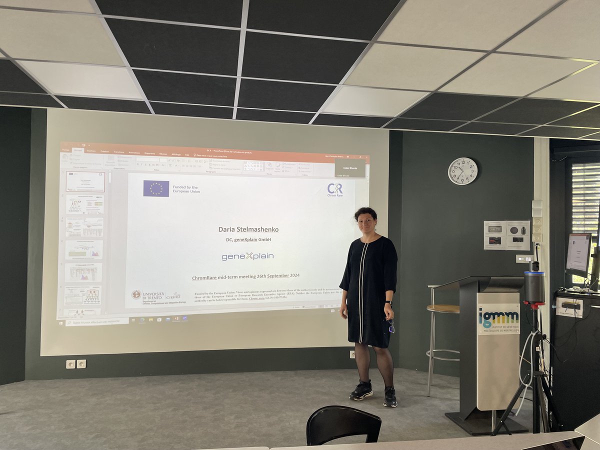 geneXplain's tweet photo. 🎉Exciting news from the @Chrom_Rare project!  
Daria Stelmashenko, our Doctoral Candidate at #geneXplain, presented the results from our
contributions to the project.
ChromRare: https://t.co/3tRJEYFJMF
geneXplain: https://t.co/uhuVb0jxrF
#bioinformatics #genomics #rarediseases https://t.co/aBRDR2yNPp