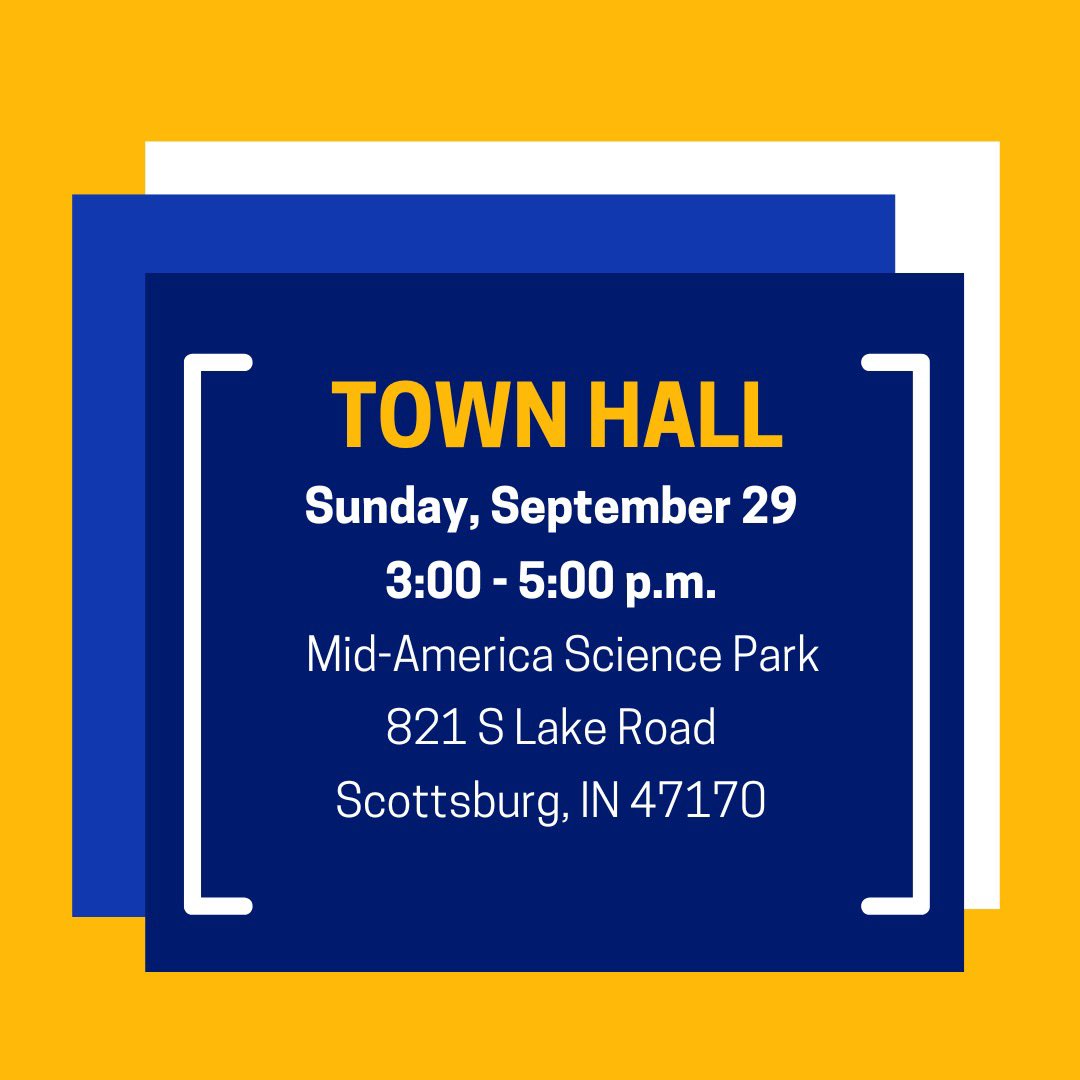 shelliyoder's tweet image. 🗓️ Join me for the state’s largest nonpartisan town hall! Candidates at all levels of government &amp;amp; across party lines will be there to answer your questions and hear your concerns. We’ll be at the Mid-America Science Park at 3 pm. Come help us make Indiana a better state for all!
