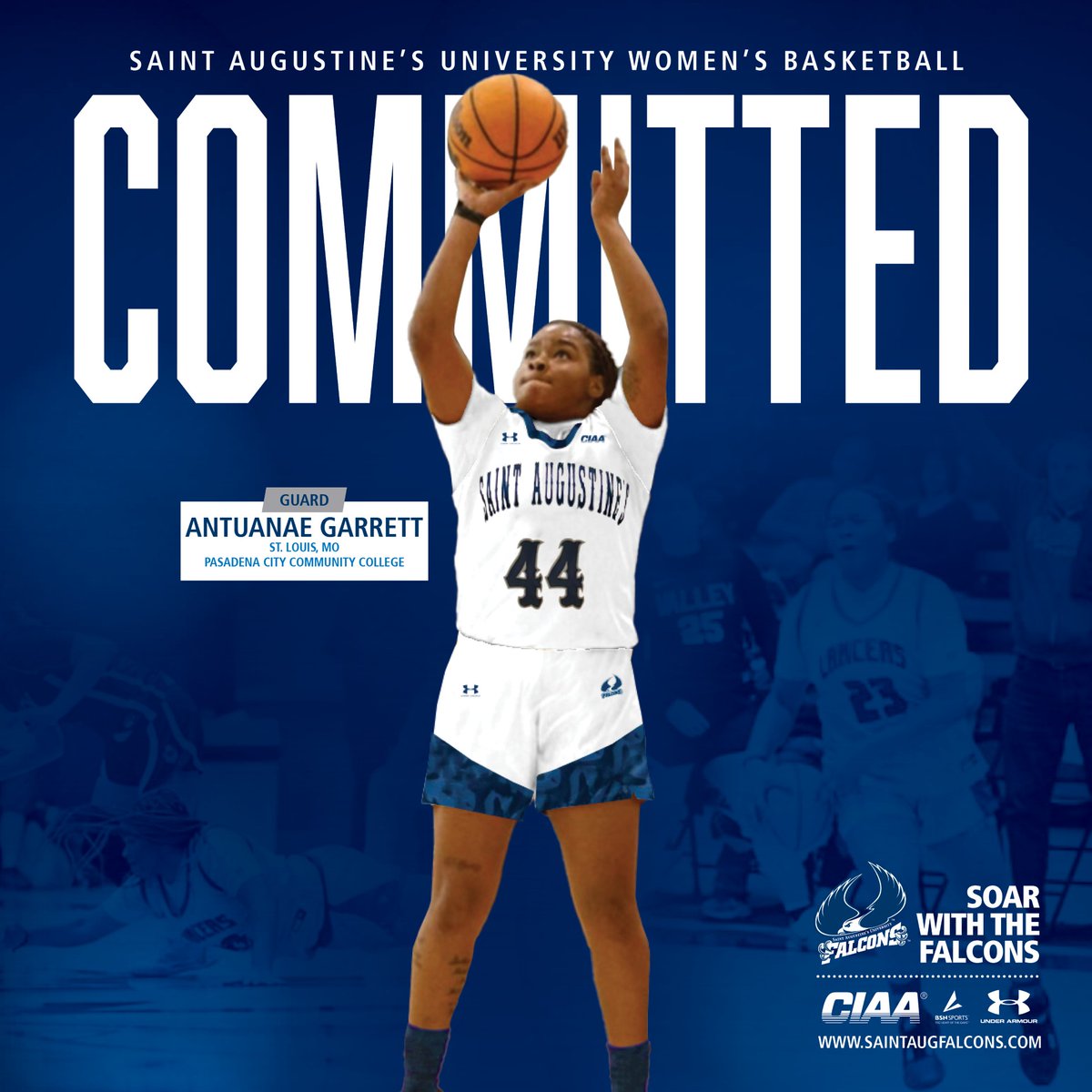 Soaring with Falcons 💨💙 so excited to welcome Ltd. Garrett to SAU #gofalcons #sauwbb #support