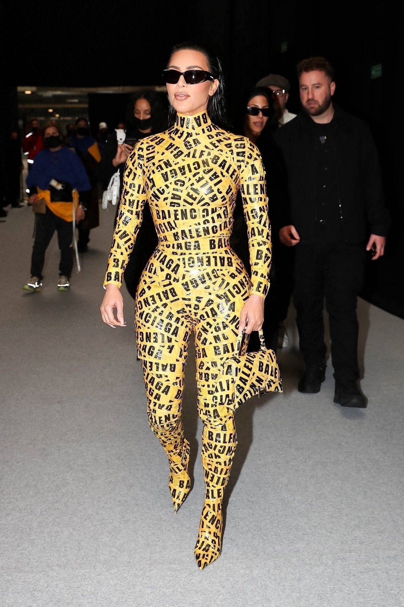Odunayo Ojo on X The saga between Guram Demna continues with Guram creating a DHL tape dress as a play on Demna s Balenciaga tape dress look for Kim K. The original