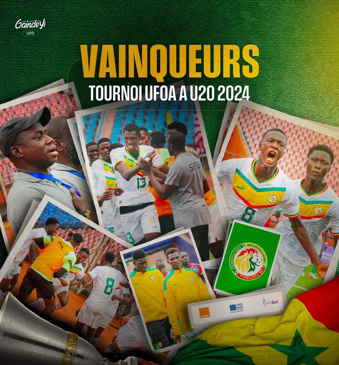 Moelhadji19's tweet photo. Bis repetita, comme en #2022, les #Lionceaux glanent le #TournoiUFOAAU20, un match abouti de bout en bout contre la #
SierraLeone. A ce propos, j’ai écris #1article dans mon #blog : https://t.co/QarmgBM51V. Merci de lire et partager !
#Blogger #article #Foot #Sen #SierraLeone https://t.co/8TCjpVZhi3