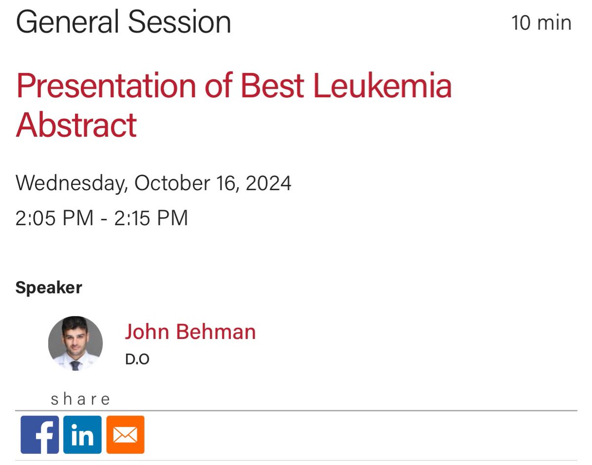 John Behman, DO (@behmanjg) on Twitter photo hmpglobalevents.com/llmcongress/se…
<a href="/OncLearnNetwork/">Oncology Learning Network</a>
#bloodcancer #oncology #nominate #llmcongress2024
<a href="/HemOncFellows/">Hem-Onc Fellows Network</a> hmpglobalevents.com/llmcongress/se…
<a href="/OncLearnNetwork/">Oncology Learning Network</a>
#bloodcancer #oncology #nominate #llmcongress2024
<a href="/HemOncFellows/">Hem-Onc Fellows Network</a>