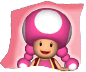 DailyToadette's tweet image. Toadette&apos;s dialogue portrait from Dance Dance Revolution: Mario Mix