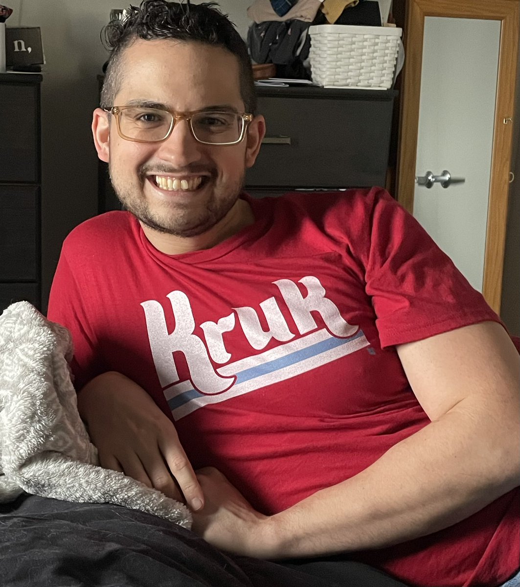 JWebb1710's tweet photo. My husband celebrating his birthday watching @JohnKruk &amp; @TMacPhils commentate the @Phillies game 😍hopefully we get the W today 🤞🏻 https://t.co/yc4jqrxlwi